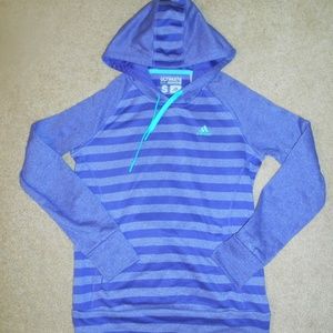 Adidas Ultimate Hoodie Womens S Purple Stripe GC